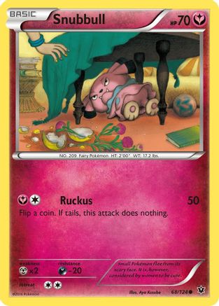XY Fates Collide 068/124 Snubbull - Reverse Holofoil - Common
