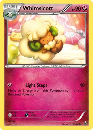 XY Fates Collide 071/124 Whimsicott - Reverse Holofoil - Uncommon