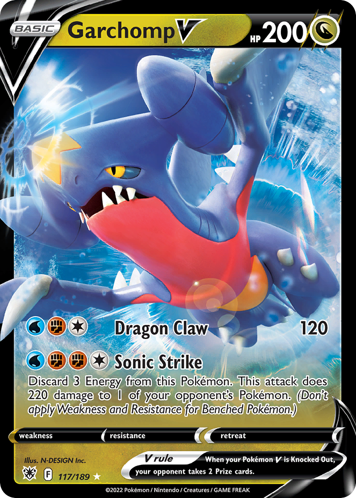 SWSH10 Astral Radiance 117/189 Garchomp V - Holofoil - Ultra Rare