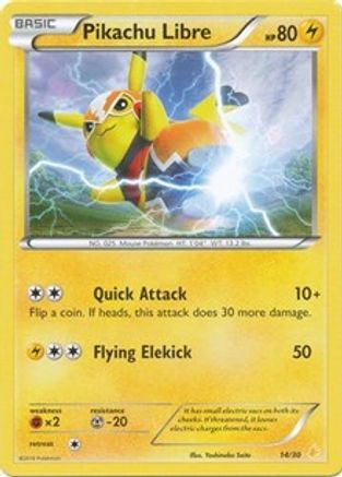 XY Trainer Kit Pikachu Libre & Suicune 014 Pikachu Libre (14 - Common