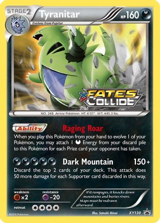 XY Promos XY130 Tyranitar (Prerelease) - Holofoil - Promo