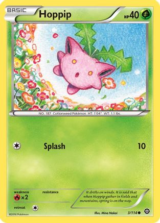 XY Steam Siege 003/114 Hoppip - Reverse Holofoil - Common