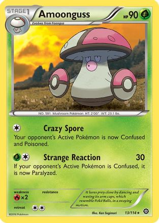 XY Steam Siege 013/114 Amoonguss - Reverse Holofoil - Rare