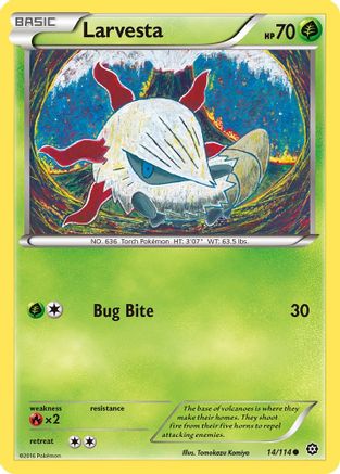 XY Steam Siege 014/114 Larvesta - Common