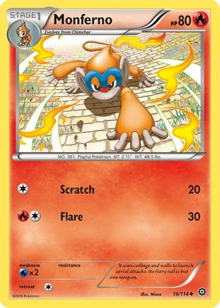 XY Steam Siege 019/114 Monferno - Uncommon