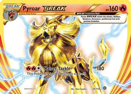 XY Steam Siege 024/114 Pyroar BREAK - Holofoil - Rare BREAK