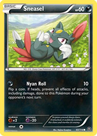 XY Steam Siege 060/114 Sneasel - Reverse Holofoil - Common