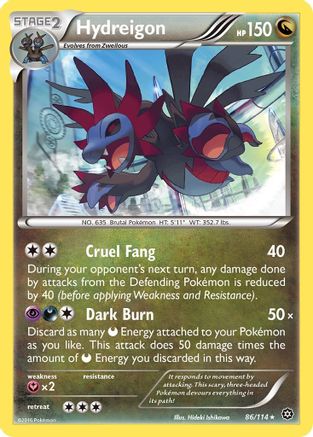 XY Steam Siege 086/114 Hydreigon - Reverse Holofoil - Holo Rare