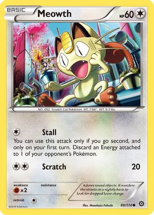 XY Steam Siege 088/114 Meowth - Common