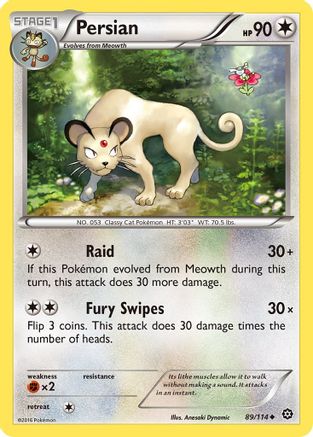 XY Steam Siege 089/114 Persian - Uncommon