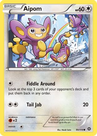 XY Steam Siege 090/114 Aipom - Reverse Holofoil - Common