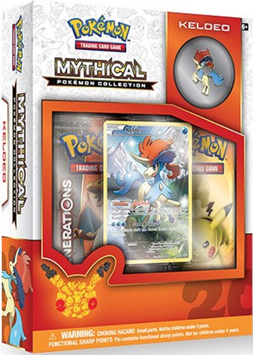 Pokemon XY - XY9.5 - Generations Mythical Pokemon Collection - Keldeo pin collection