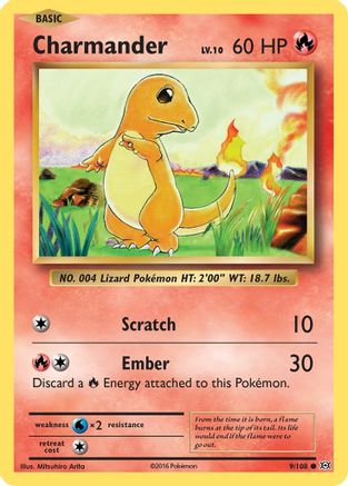 XY Evolutions 009/108 Charmander - Common