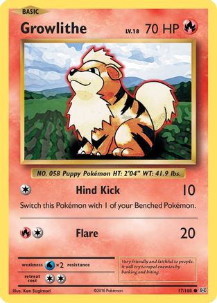 XY Evolutions 017/108 Growlithe - Common