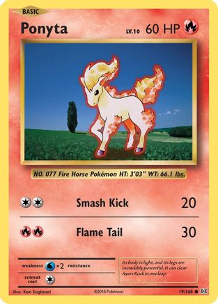 XY Evolutions 019/108 Ponyta - Reverse Holofoil - Common