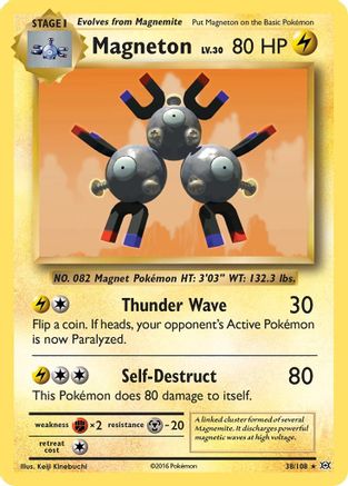 XY Evolutions 038/108 Magneton - Holofoil - Holo Rare