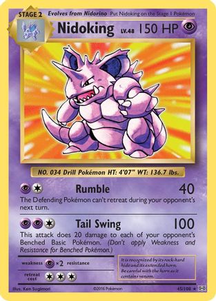 XY Evolutions 045/108 Nidoking - Holofoil - Holo Rare