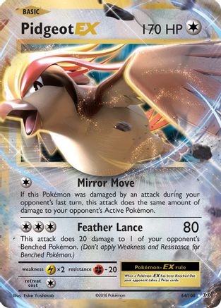 XY Evolutions 064/108 Pidgeot EX - Holofoil - Ultra Rare