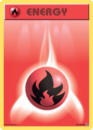 XY Evolutions 092/108 Fire Energy - Reverse Holofoil - Common