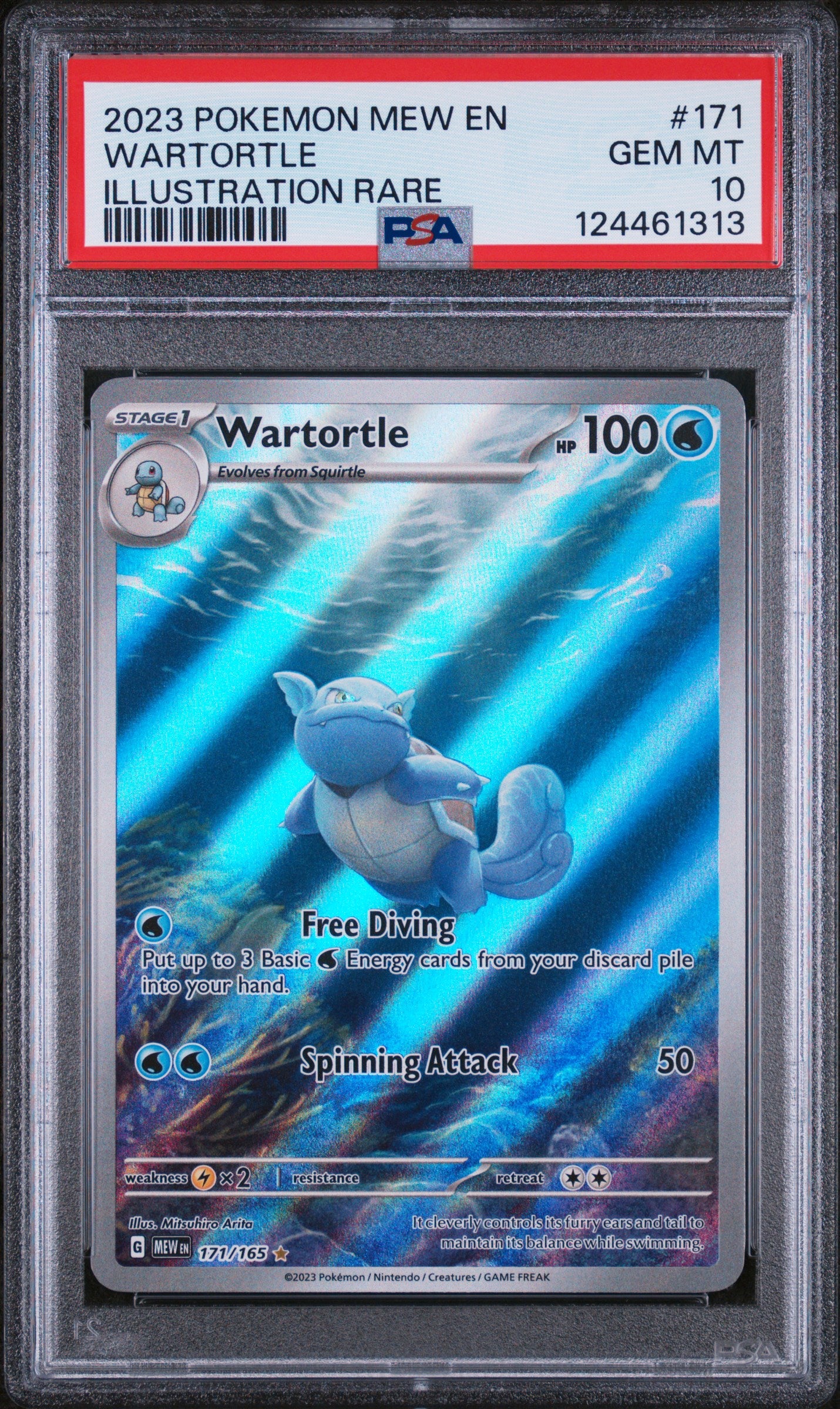 SV Scarlet & Violet 151 171/165 PSA10 #124461313 Wartortle - Holofoil - Illustration Rare