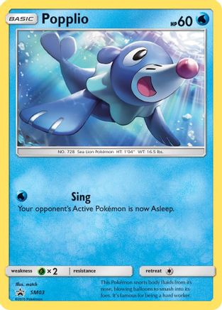 SM Promos SM03 Popplio - Holofoil - Promo