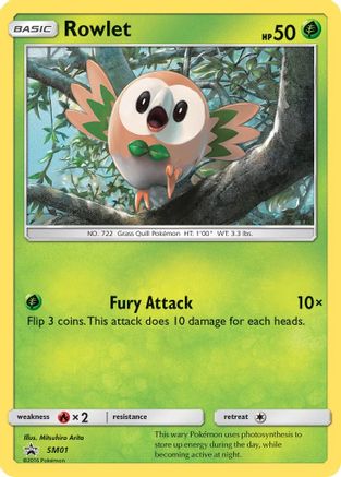 SM Promos SM01 Rowlet - Holofoil - Promo