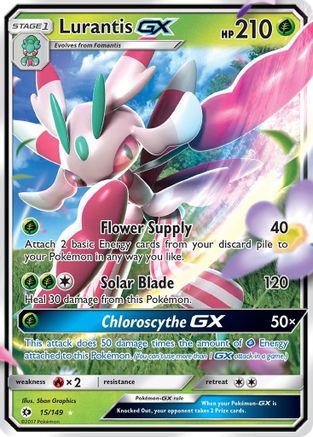 SM Base Set 015/149 Lurantis GX - Holofoil - Ultra Rare