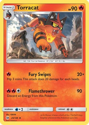 SM Base Set 025/149 Torracat - Uncommon
