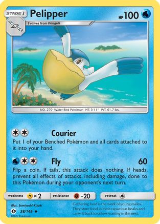 SM Base Set 038/149 Pelipper - Uncommon