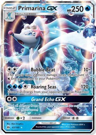 SM Base Set 042/149 Primarina GX - Holofoil - Ultra Rare