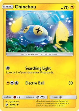 SM Base Set 049/149 Chinchou - Reverse Holofoil - Common
