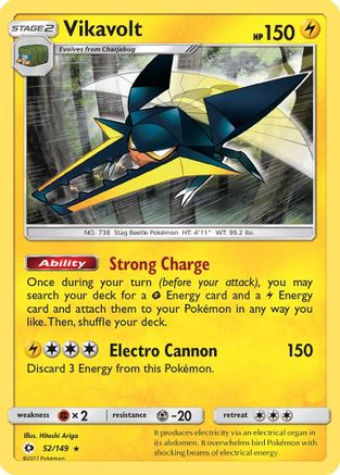 SM Base Set 052/149 Vikavolt - Holofoil - Holo Rare
