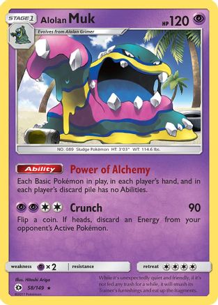SM Base Set 058/149 Alolan Muk - Holofoil - Holo Rare
