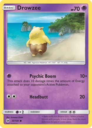 SM Base Set 059/149 Drowzee - Common