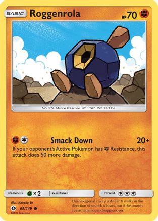 SM Base Set 069/149 Roggenrola - Reverse Holofoil - Common
