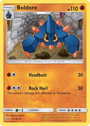 SM Base Set 070/149 Boldore - Reverse Holofoil - Uncommon