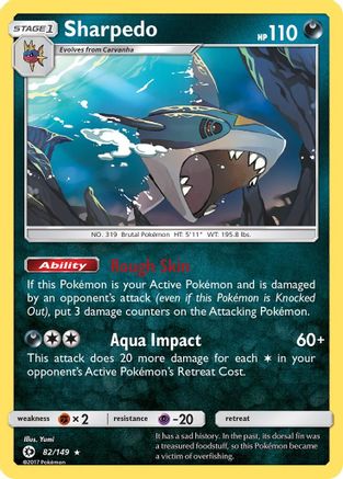 SM Base Set 082/149 Sharpedo - Holofoil - Holo Rare