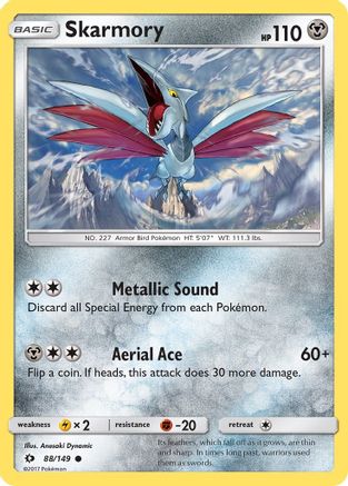 SM Base Set 088/149 Skarmory - Common