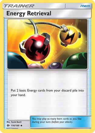 SM Base Set 116/149 Energy Retrieval - Uncommon