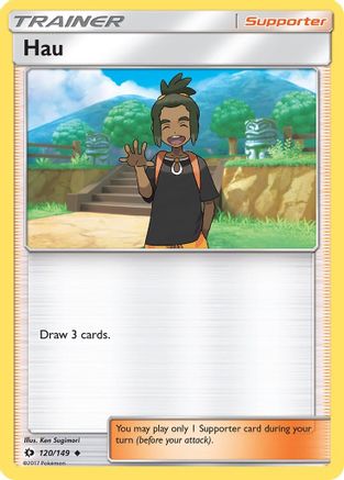 SM Base Set 120/149 Hau - Reverse Holofoil - Uncommon