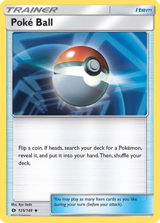 SM Base Set 125/149 Poke Ball - Reverse Holofoil - Uncommon