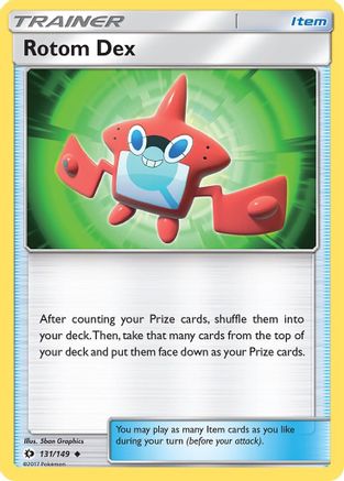 SM Base Set 131/149 Rotom Dex - Reverse Holofoil - Uncommon