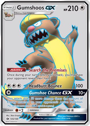 SM Base Set 145/149 Gumshoos GX (Full Art) - Holofoil - Ultra Rare