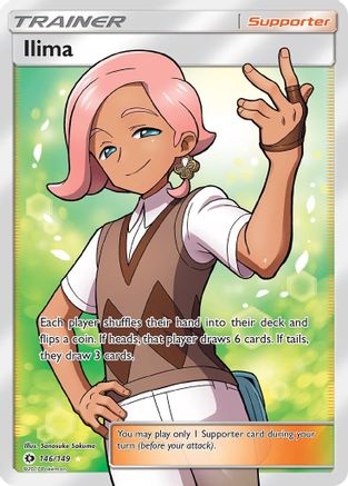 SM Base Set 146/149 Ilima (Full Art) - Holofoil - Ultra Rare