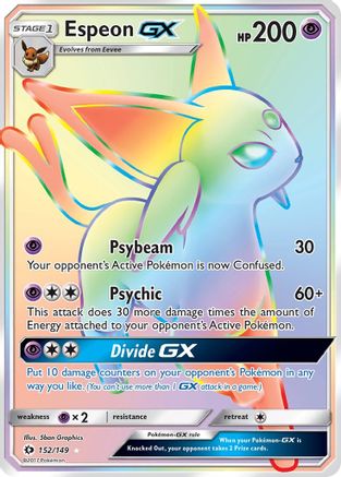 SM Base Set 152/149 Espeon GX (Secret) - Holofoil - Secret Rare