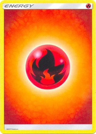 SM Base Set 165 Fire Energy (2017 Unnumbered) - Reverse Holofoil - Common