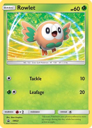 SM Promos SM22 Rowlet - Holofoil - Promo