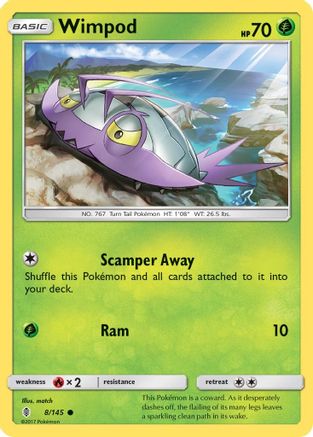 SM Guardians Rising 008/145 Wimpod - Reverse Holofoil - Common