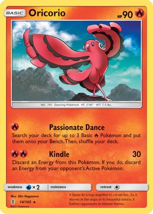 SM Guardians Rising 014/145 Oricorio (14) - Rare
