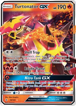 SM Guardians Rising 018/145 Turtonator GX - Holofoil - Ultra Rare